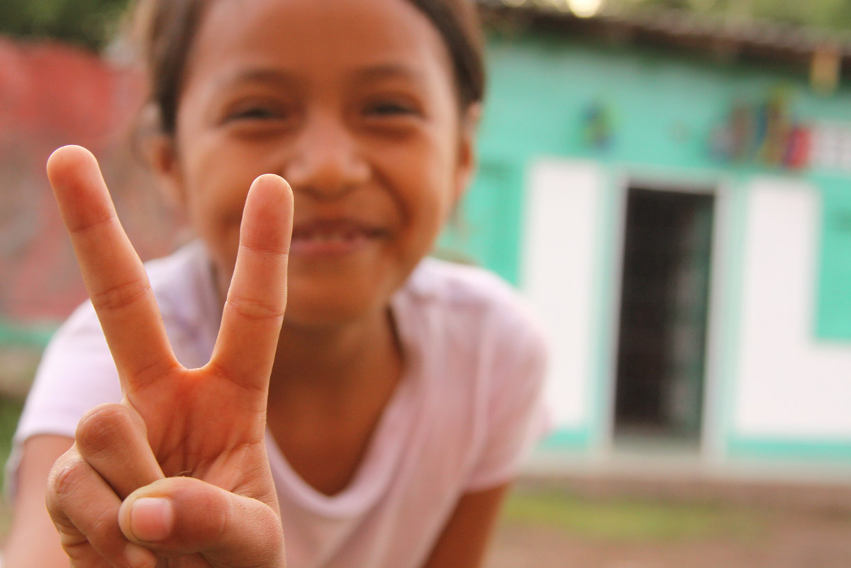 Smiling girl in Nicaragua