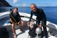Botond on the Marine conservation project in st Eustatius