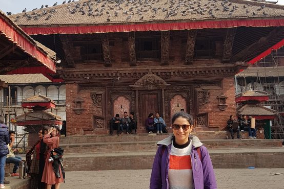 Claudia on the project in Nepal